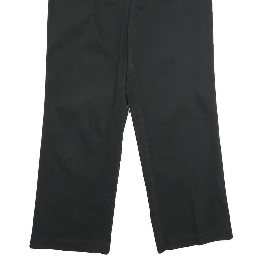 TOMMY HILFIGER Womens Cotton Blend Black Regular Straight Trousers W32 L30