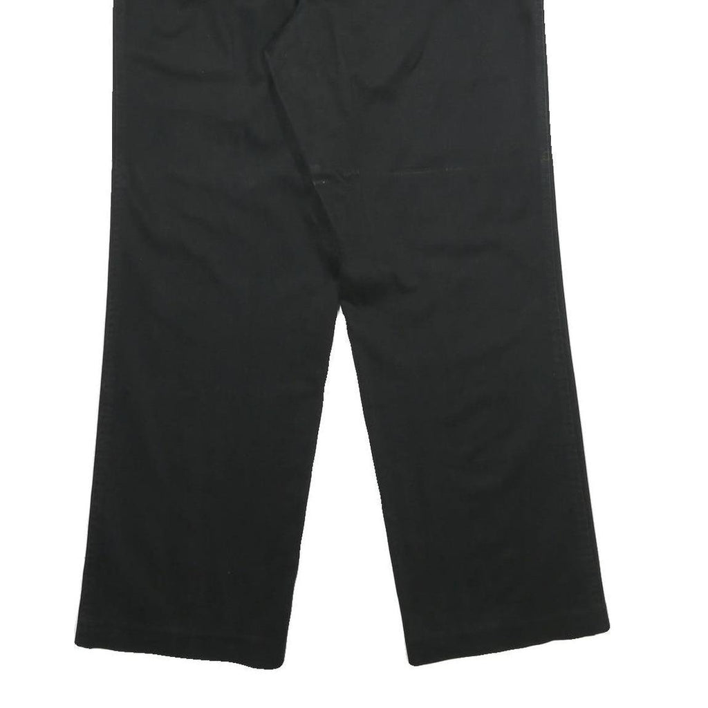 TOMMY HILFIGER Womens Cotton Blend Black Regular Straight Trousers W32 L30