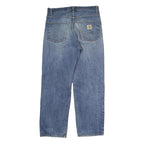 CARHARTT WIP Mens Relaxed Blue Denim Light W32 L32 Cotton Jeans Zip