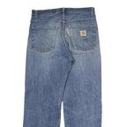 CARHARTT WIP Mens Relaxed Blue Denim Light W32 L32 Cotton Jeans Zip