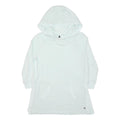 CALVIN KLEIN Womens White Plain Hoodie Pullover Basic Knit S Comfortable Casual