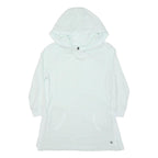 CALVIN KLEIN Womens White Plain Hoodie Pullover Basic Knit S Comfortable Casual