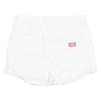 DICKIES Turn Up Womens Denim Shorts White S W28