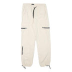 TALLY WEIJL Womens Cotton Blend Beige Relaxed Cargo Drawstring Trousers W28 L27