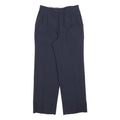 TREVIRA Mens Wool Blend Navy Relaxed Straight Trousers W28 L28 Formal Classic