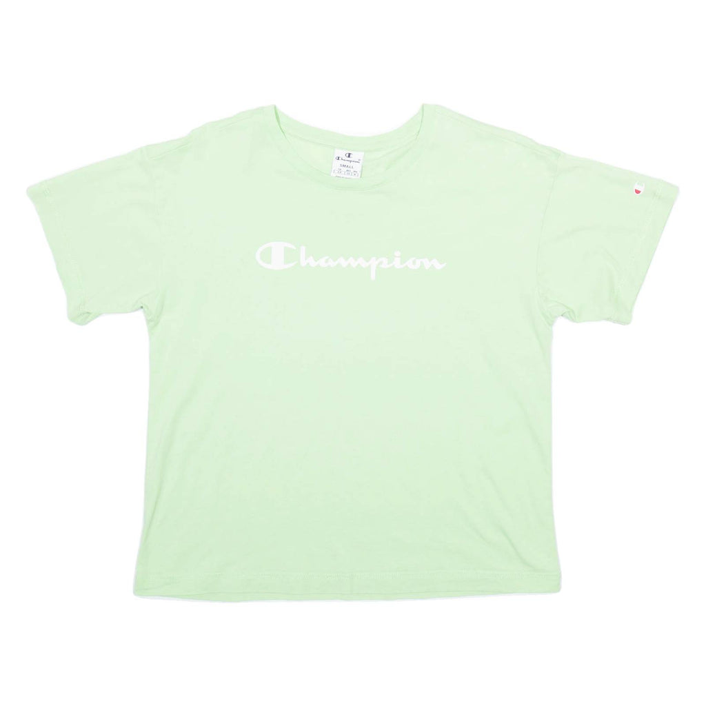 CHAMPION Womens T-Shirt Green S