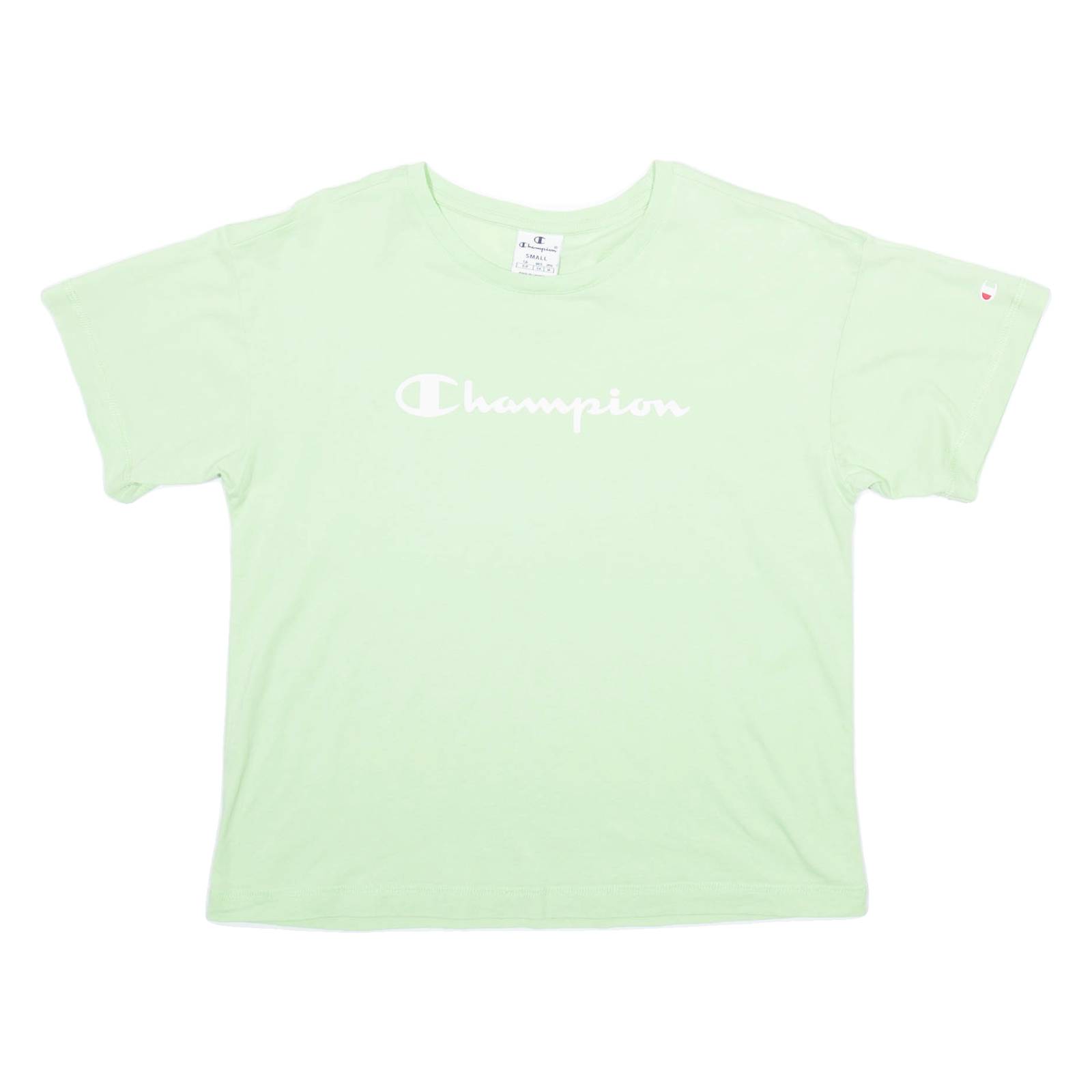 CHAMPION Womens T-Shirt Green S