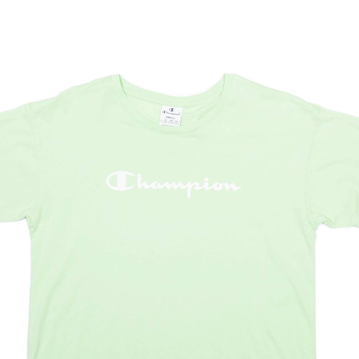 CHAMPION Womens T-Shirt Green S