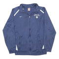 NIKE Mens Navy Blue Track Jacket L Polyester Plain Zip Sportswear