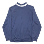NIKE Mens Navy Blue Track Jacket L Polyester Plain Zip Sportswear