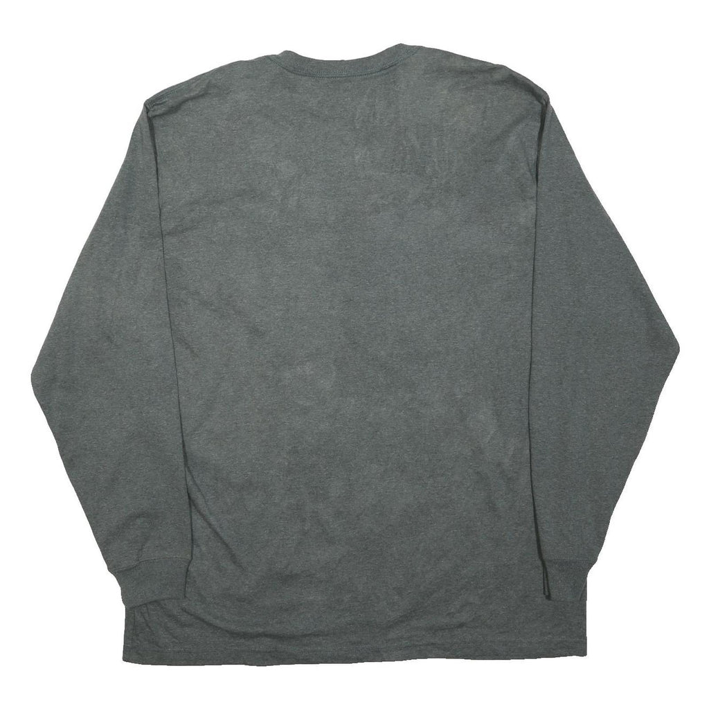 CARHARTT Mens Grey Long Sleeve T-Shirt XL Crew Neck Cotton Blend Pocket Logo