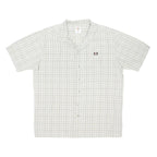 DICKIES Mens White Check Cotton Blend Shirt XL Workwear Casual Button Down