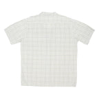 DICKIES Mens White Check Cotton Blend Shirt XL Workwear Casual Button Down