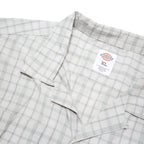 DICKIES Mens White Check Cotton Blend Shirt XL Workwear Casual Button Down