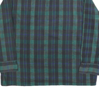 Womens Green & Black Check Pattern Pullover Jumper V-Neck Polyester 2XL