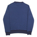 POLO RALPH LAUREN Mens Blue & Navy Stripe Crew Neck S Cotton Blend Sweatshirt