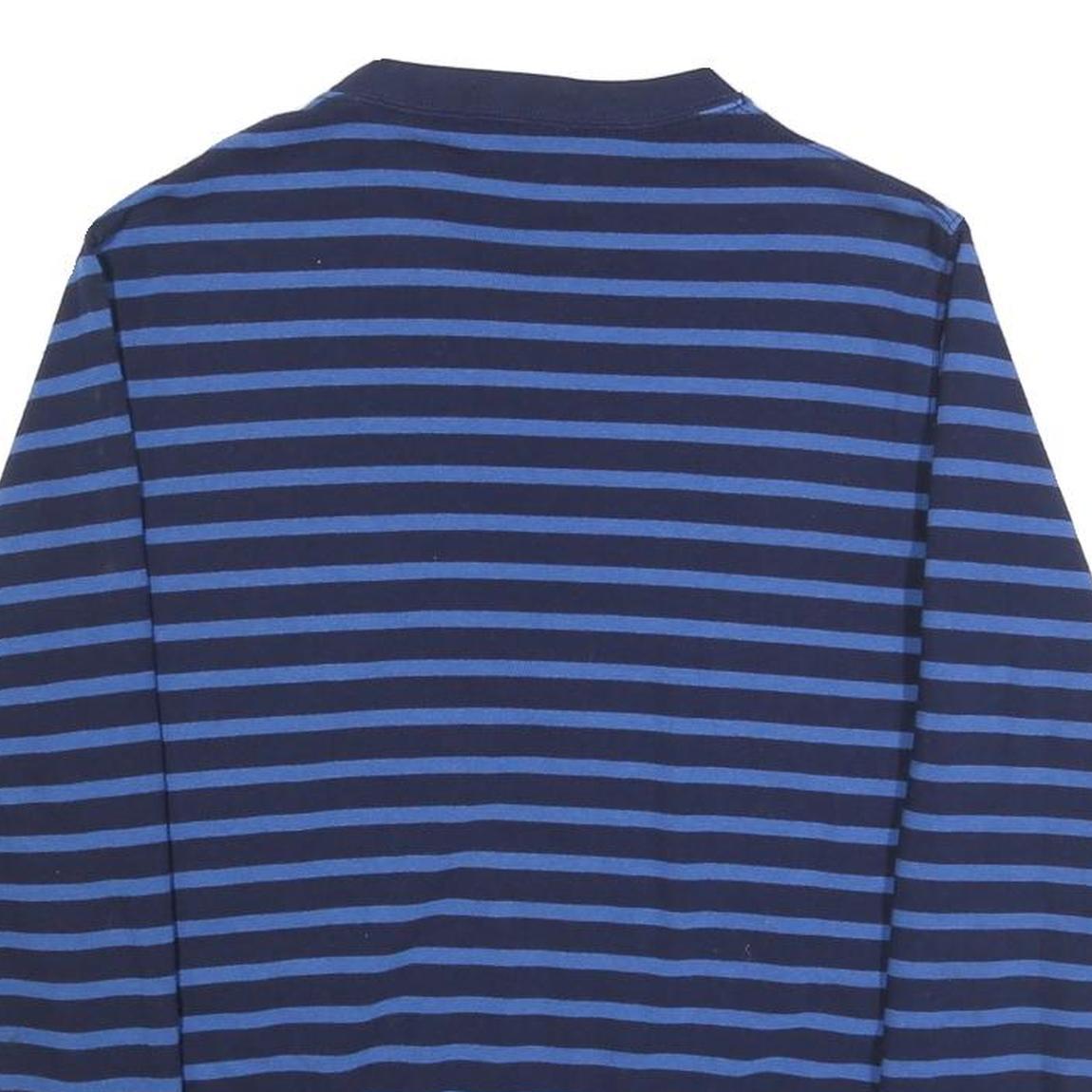 POLO RALPH LAUREN Mens Blue & Navy Stripe Crew Neck S Cotton Blend Sweatshirt