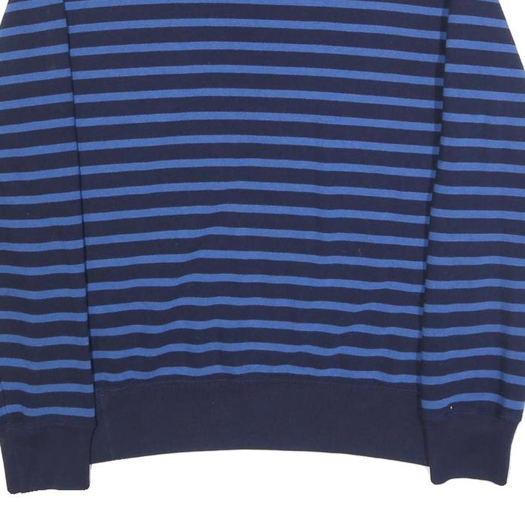 POLO RALPH LAUREN Mens Blue & Navy Stripe Crew Neck S Cotton Blend Sweatshirt
