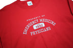 OARSMAN Mens Red Emergency Medicine Print Crew Neck XL Sweatshirt Casual Cotton