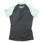QLOOM Mens Mint Green & Black Modern T-Shirt S Short Sleeve Crew Neck Zipper