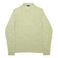BURBERRY Womens Pale Green Long Sleeve Plain M Cotton Blend Polo Shirt