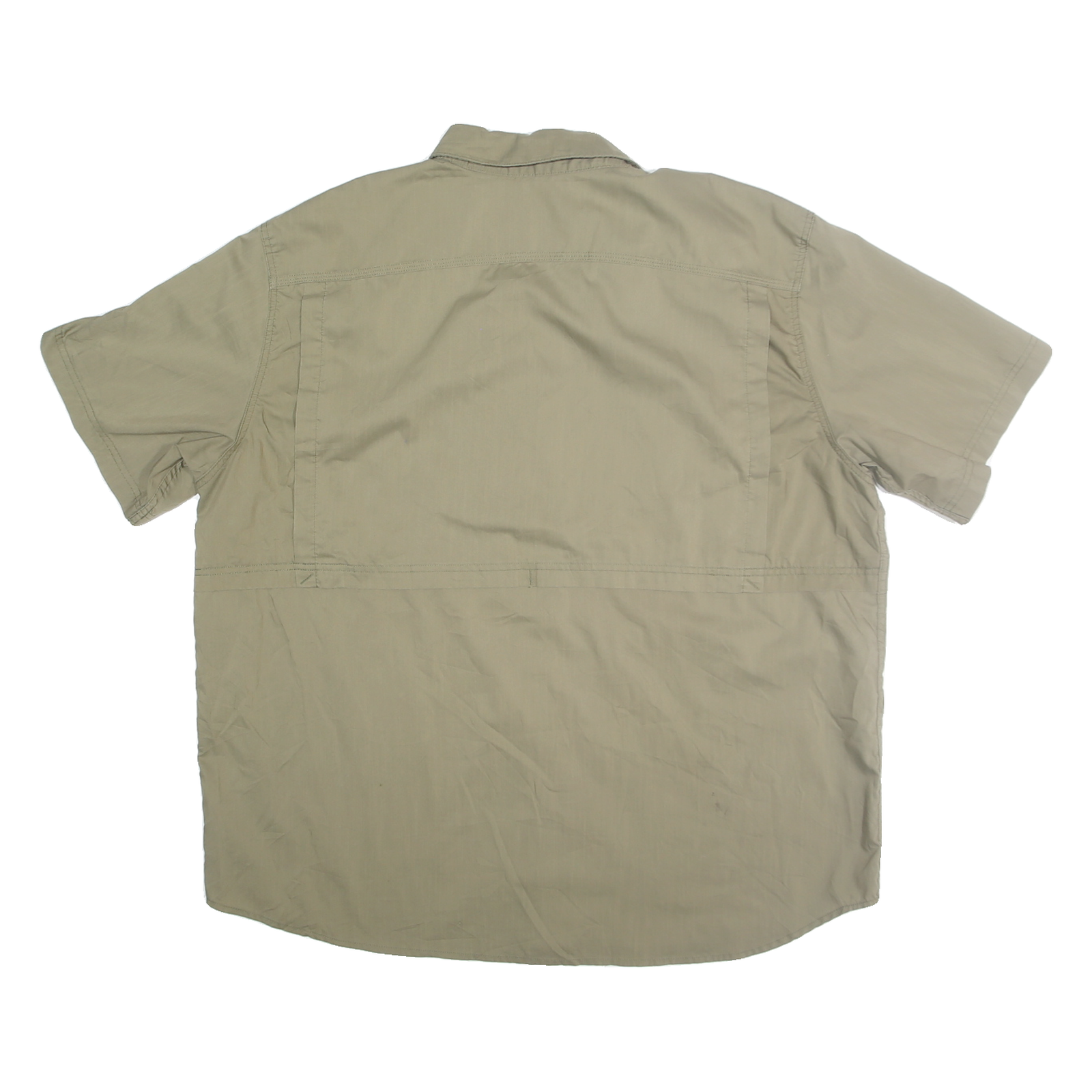 CARHARTT Mens Beige Cotton Blend Short Sleeve Work Shirt 2XL Holt Ag Solutions