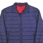 POLO STYLE Mens Blue & Red Lightweight Zip Jacket M Polyester Puffer Stylish