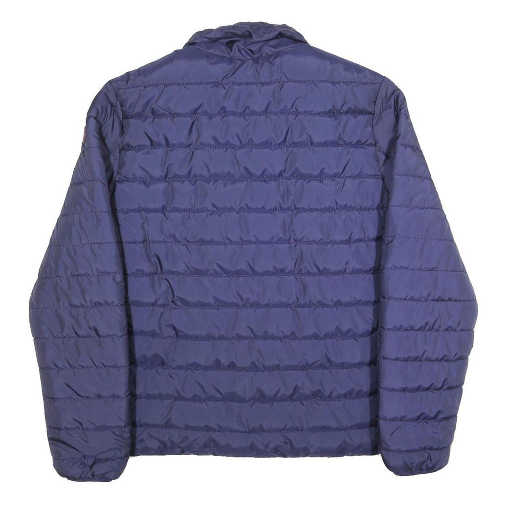 POLO STYLE Mens Blue & Red Lightweight Zip Jacket M Polyester Puffer Stylish