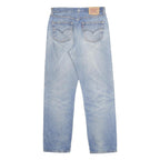 LEVI'S 501 Mens Blue Regular Straight Denim Cotton Medium W34 L32 Classic Fit