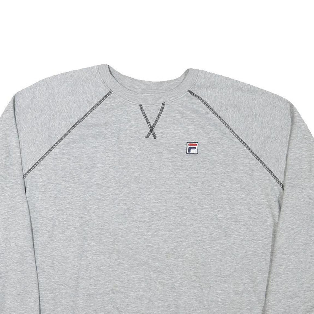 FILA Womens Grey Crew Neck 2XL Cotton Blend Pullover Sweatshirt Casual