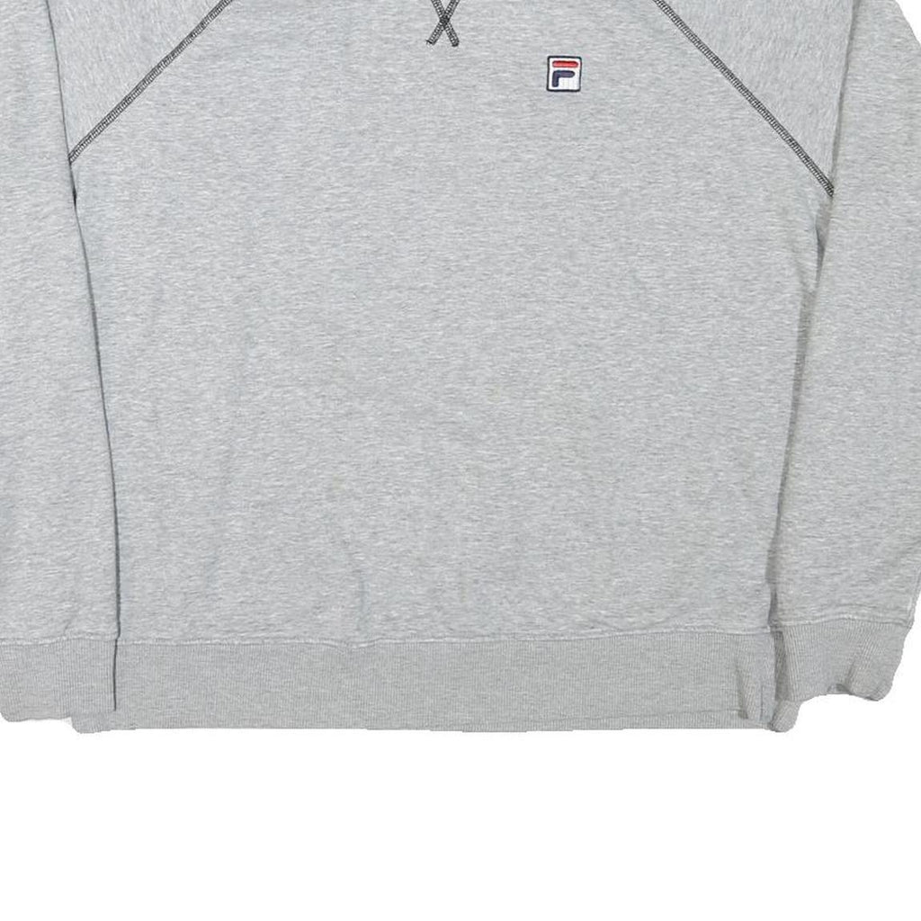 FILA Womens Grey Crew Neck 2XL Cotton Blend Pullover Sweatshirt Casual