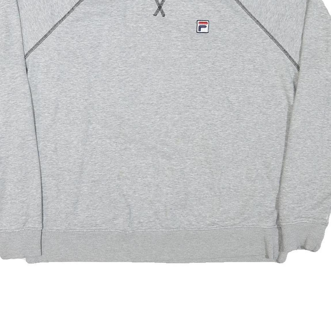 FILA Womens Grey Crew Neck 2XL Cotton Blend Pullover Sweatshirt Casual