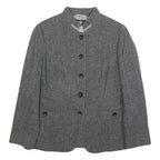 BOGNER Womens Grey Button Jacket XL Woven Classic Formal Tailored