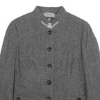 BOGNER Womens Grey Button Jacket XL Woven Classic Formal Tailored
