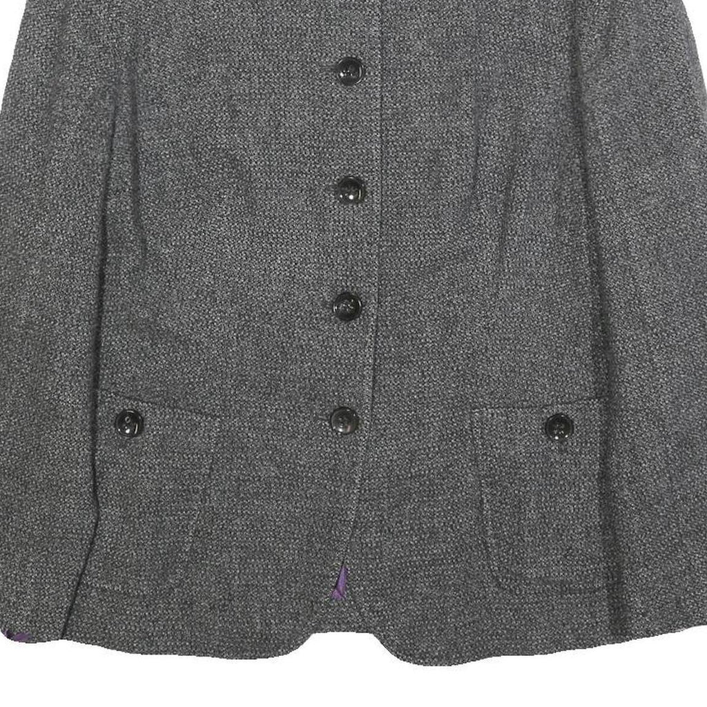 BOGNER Womens Grey Button Jacket XL Woven Classic Formal Tailored
