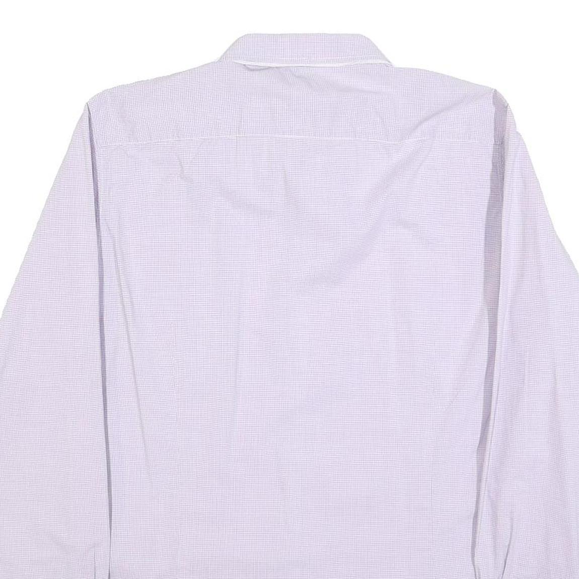 TED BAKER Mens Lilac Shirt L Cotton Blend Long Sleeve Button Casual