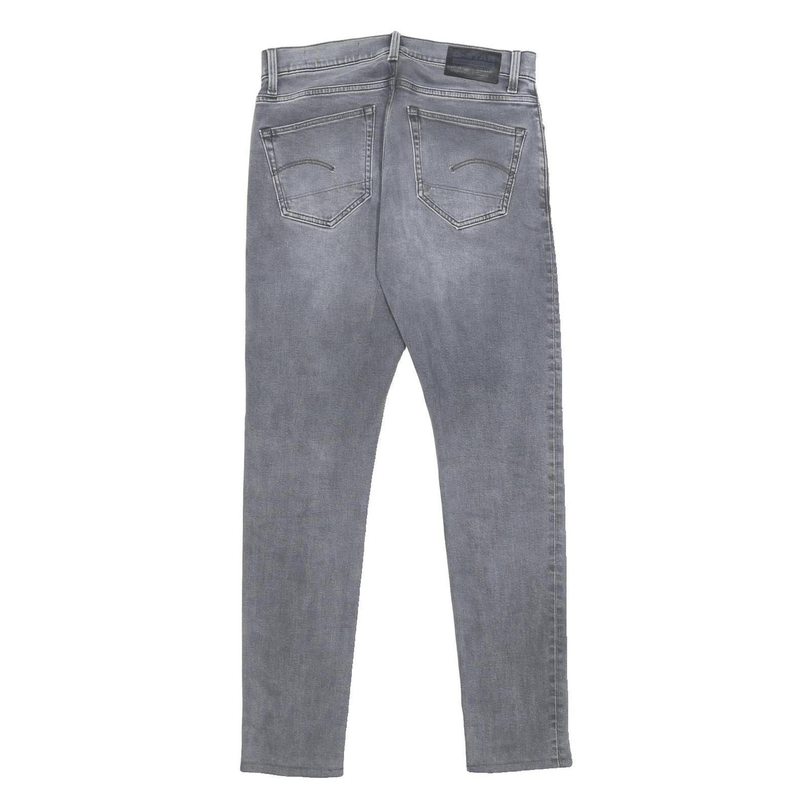 G-STAR Mens Slim Grey Denim Jeans W29 L31 Button Closure Casual Fashion