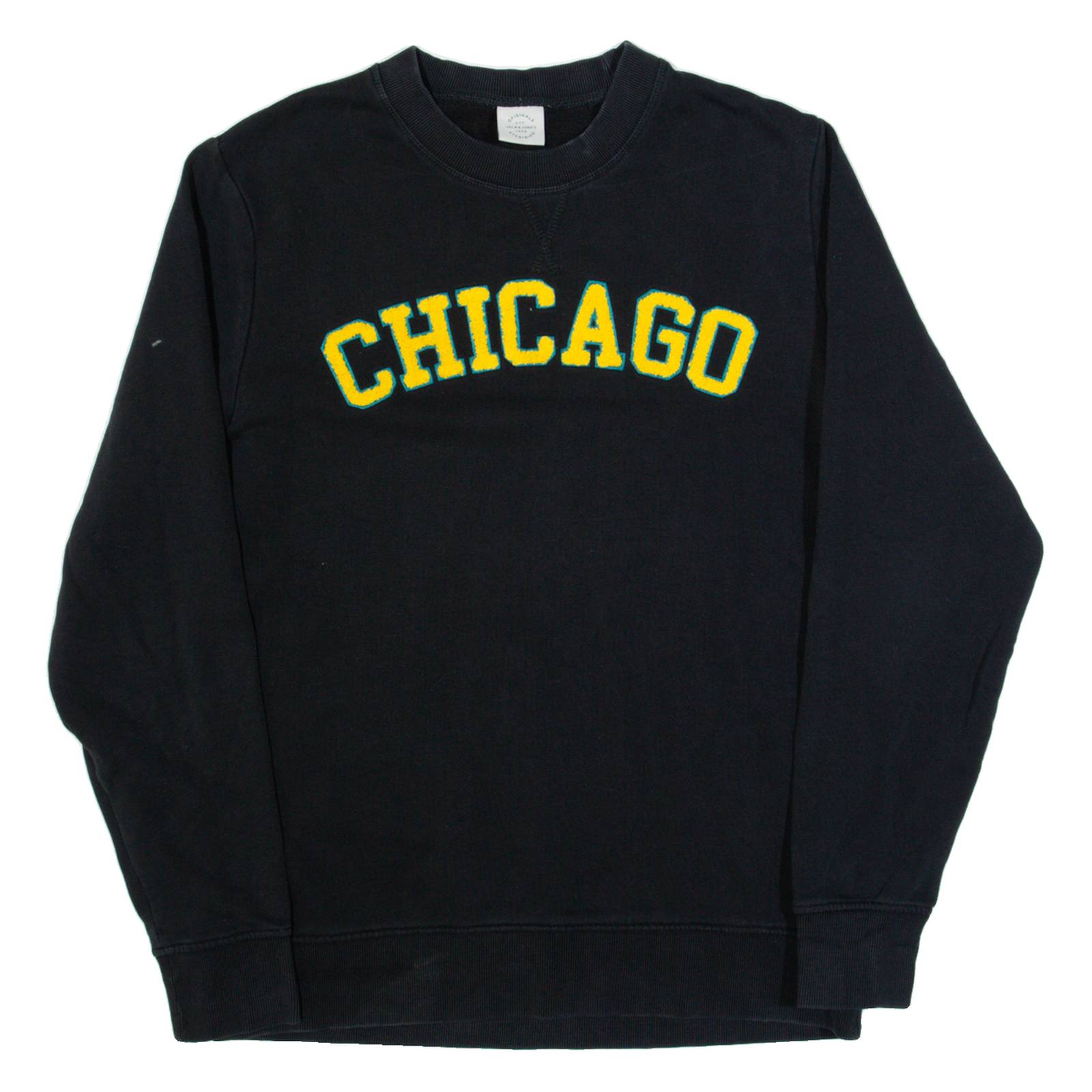 JACK & JONES Chicago Mens Sweatshirt Black USA L