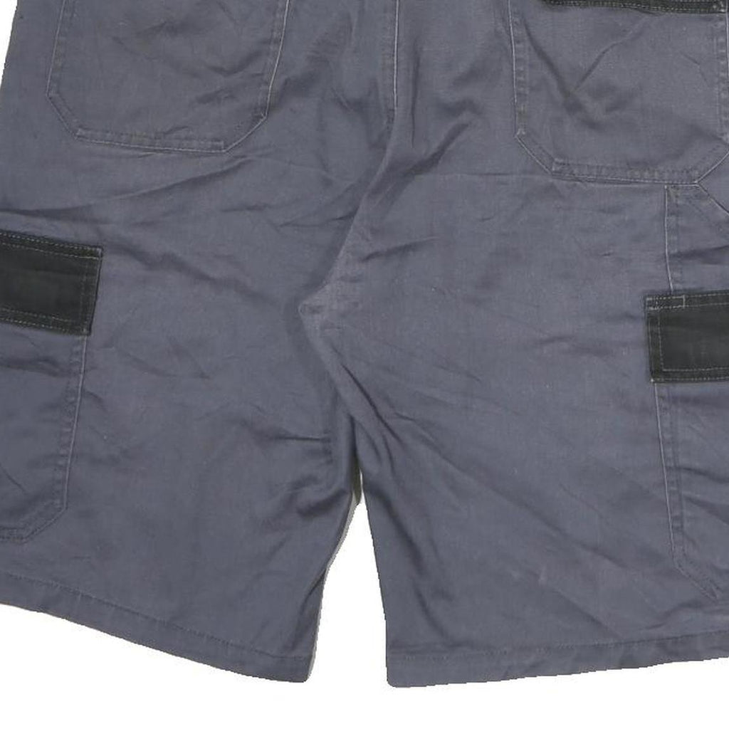 DICKIES Mens Shorts Grey & Black Cargo M W36 Workwear Cotton Pockets