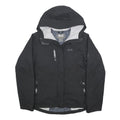 JACK WOLFSKIN Womens Black Outdoor Jacket L Polyester Zip Hooded Plain