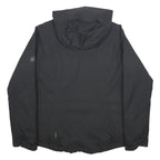 JACK WOLFSKIN Womens Black Outdoor Jacket L Polyester Zip Hooded Plain