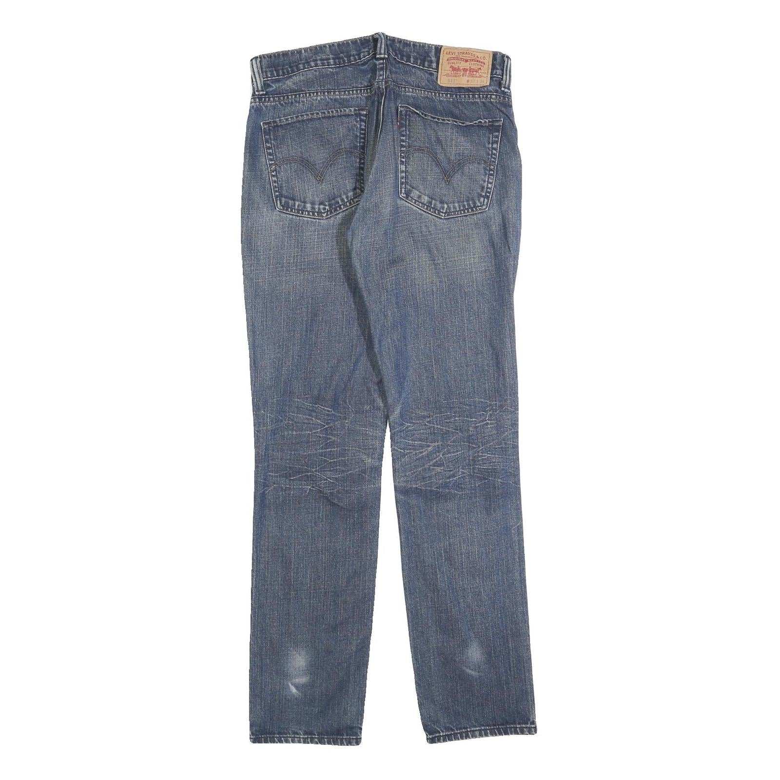 LEVI'S 511 Slim Mens Jeans Blue Slim Skinny Denim Medium W33 L34