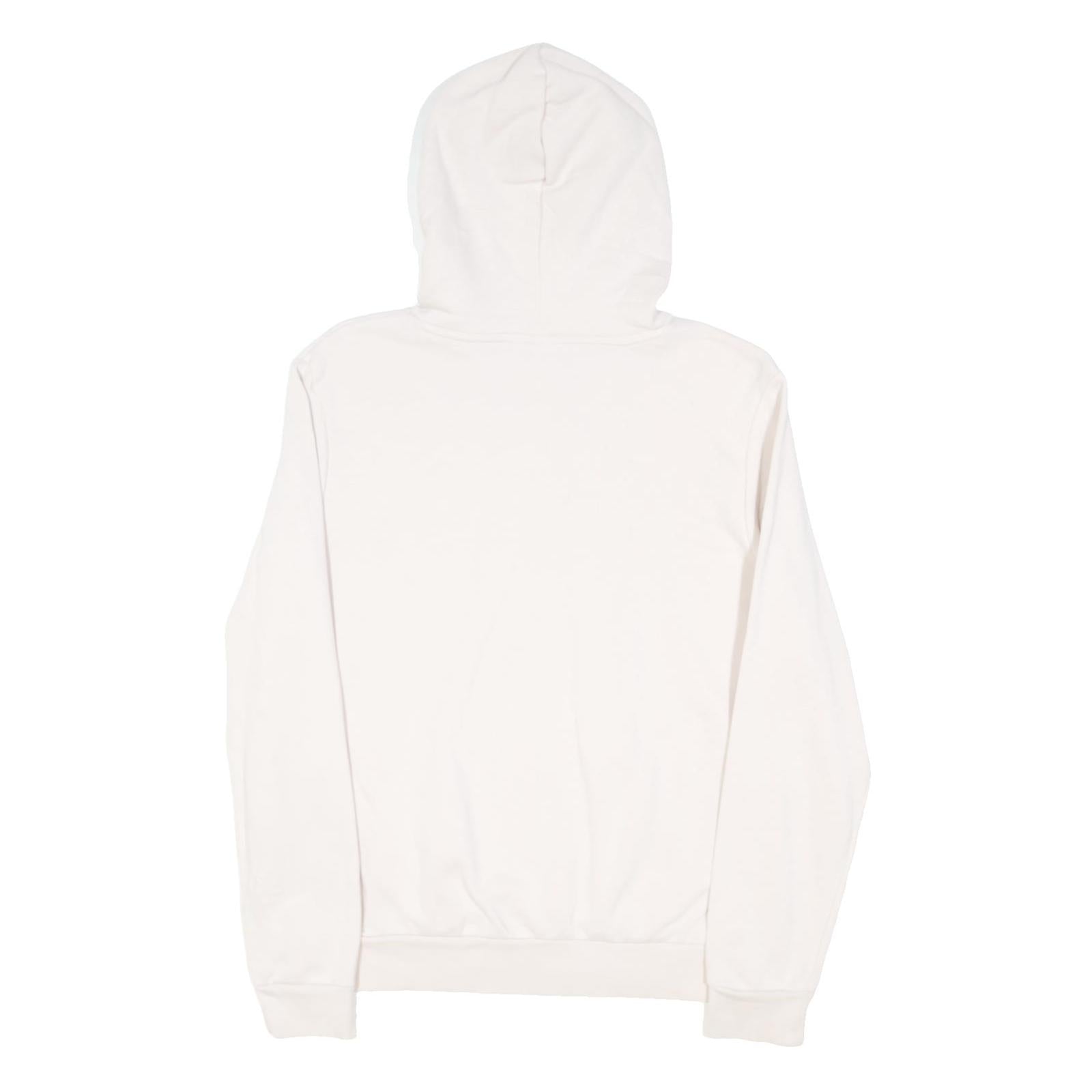 PUMA Mens White Hoodie L Cotton Blend Classic Logo Pullover Sweatshirt
