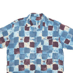 Mens Blue & Maroon Check Shirt XL Casual Comfortable Polyester