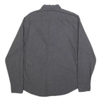 TOMMY HILFIGER Mens Grey Button Down Shirt L Classic Cotton Long Sleeve