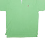 TOMMY HILFIGER Mens Green Short Sleeve Polo Shirt L Cotton Classic Fit