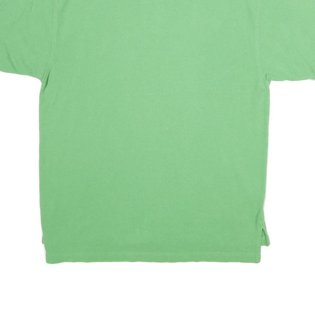 TOMMY HILFIGER Mens Green Short Sleeve Polo Shirt L Cotton Classic Fit