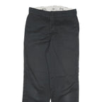 DICKIES Mens Cotton Blend Black Regular Fit Straight Trousers W30 L30 Workwear