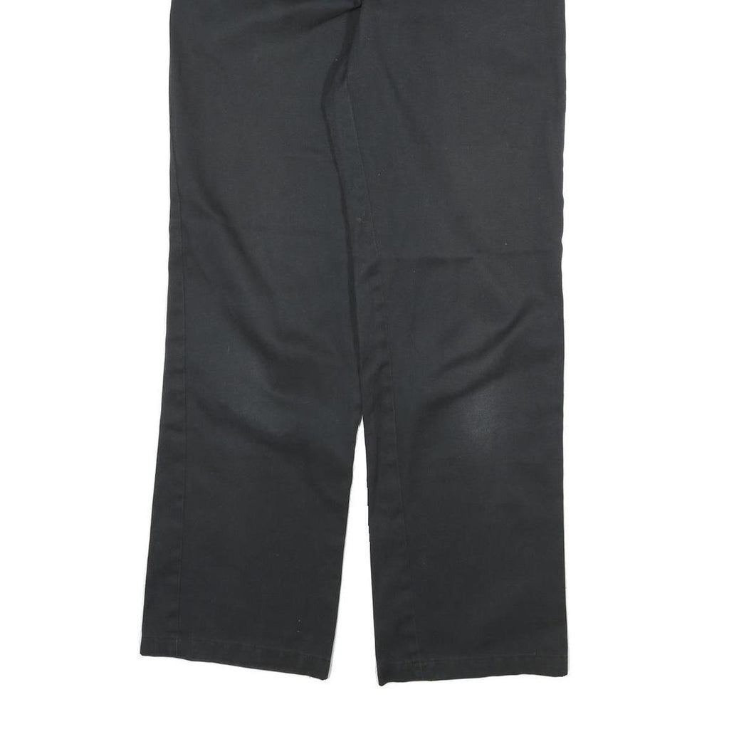 DICKIES Mens Cotton Blend Black Regular Fit Straight Trousers W30 L30 Workwear