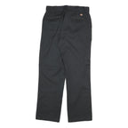 DICKIES Mens Cotton Blend Black Regular Fit Straight Trousers W30 L30 Workwear